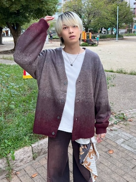 「アイテム（ストール/ショール）」を使った、ayukifukuさん（メンズ・172cm）の秋コーディネート