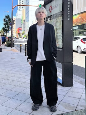 「アイテム（スウェットパンツ）」を使った、ayukifukuさん（メンズ・172cm・20代）の秋コーディネート