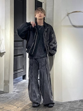 「HARE（ハレ）のアイテム（パンツ）」を使った、ayukifukuさん（メンズ・172cm）の冬コーディネート