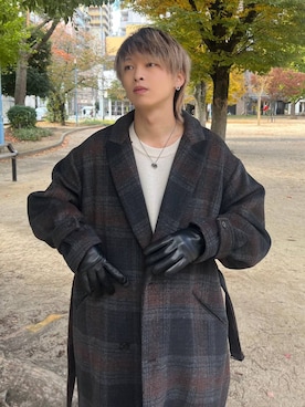 「アイテム（手袋）」を使った、ayukifukuさん（メンズ・172cm）の秋コーディネート