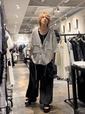 「HARE（ハレ）のWAVEソールサンダル(HARE)（サンダル）」を使った、ayukifukuさん（メンズ・172cm・20代）の春コーディネート