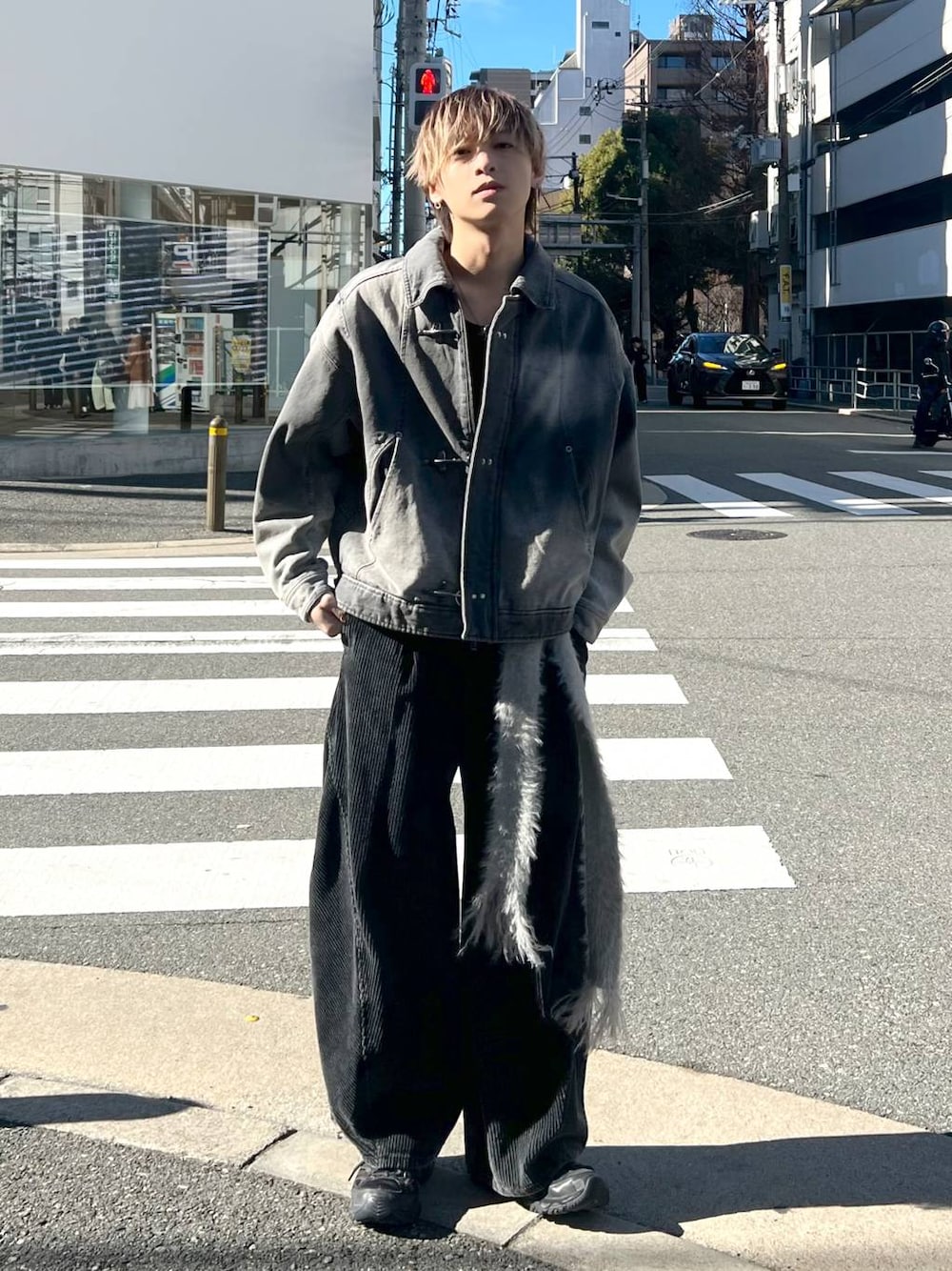 ナカワタファイヤーマンバックルデニムブルゾン(HARE)を使った人気