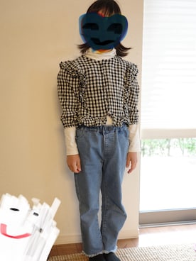 「A BOND（アボンド）のアイテム」を使った、amaneさん（キッズ・120cm）の夏コーディネート