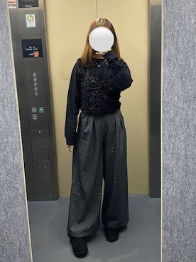 「MARY QUANT（マリークワント）のアイテム」を使った、れもんさん（レディース・166cm）の冬コーディネート