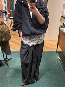 「BARNYARDSTORM（バンヤードストーム）のアイテム（パンツ）」を使った、byumemotoさん（レディース・160cm）の春コーディネート