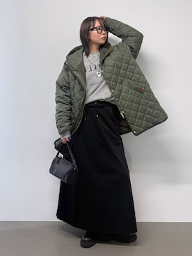 「UNIVERSAL OVERALL（ユニバーサルオーバーオール）のアイテム」を使った、byumemotoさん（レディース・160cm）の秋コーディネート