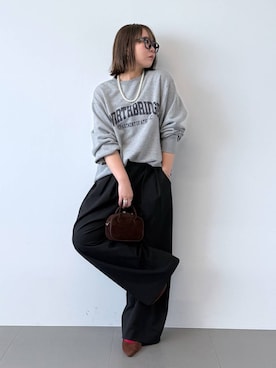 「アイテム（スウェット）」を使った、byumemotoさん（レディース・160cm）の夏コーディネート