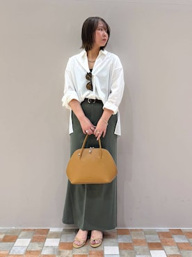 「ADD CULUMN（アドカラム）のアイテム」を使った、byumemotoさん（レディース・160cm）の春コーディネート