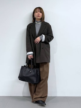 「アイテム（アクセサリー）」を使った、byumemotoさん（レディース・160cm・20代）の秋コーディネート