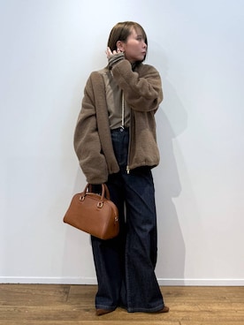 「アイテム（ブルゾン）」を使った、byumemotoさん（レディース・160cm・30代）の秋コーディネート