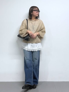 「アイテム（メガネ）」を使った、byumemotoさん（レディース・160cm・30代）の秋コーディネート