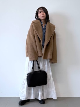 「アイテム（スカート）」を使った、byumemotoさん（レディース・160cm・30代）の秋コーディネート