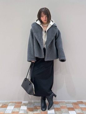 「アイテム（ピーコート）」を使った、byumemotoさん（レディース・160cm）の秋コーディネート