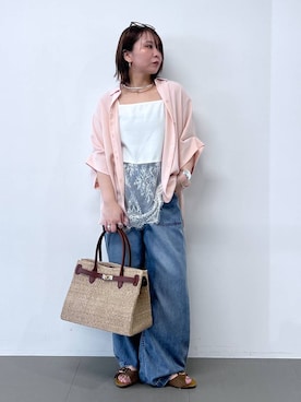 「BARNYARDSTORM（バンヤードストーム）のアイテム」を使った、byumemotoさん（レディース・160cm）の春コーディネート