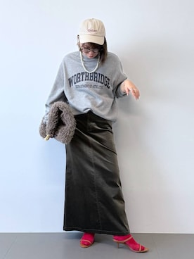 「アイテム（スウェット）」を使った、byumemotoさん（レディース・160cm・30代）の夏コーディネート