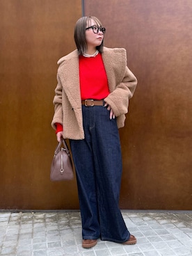 「アイテム（ピーコート）」を使った、byumemotoさん（レディース・160cm・30代）の秋コーディネート