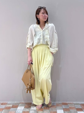 「ADD CULUMN（アドカラム）のアイテム」を使った、byumemotoさん（レディース・160cm）の春コーディネート