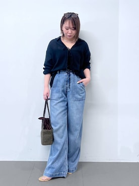 「The Bagmati（ザバグマティ）のアイテム（かごバッグ）」を使った、byumemotoさん（レディース・160cm）の春コーディネート