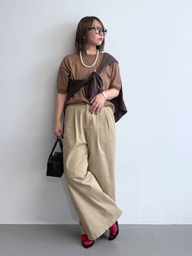 「アイテム（チノパンツ）」を使った、byumemotoさん（レディース・160cm・20代）の夏コーディネート