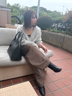 「アイテム（バングル/リストバンド）」を使った、byumemotoさん（レディース・160cm・30代）の秋コーディネート