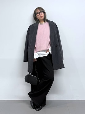 「アイテム（ピーコート）」を使った、byumemotoさん（レディース・160cm・30代）の秋コーディネート