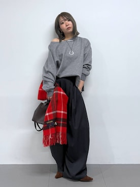 「アイテム（チョーカー）」を使った、byumemotoさん（レディース・160cm・20代）の秋コーディネート