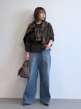 「アイテム（キーホルダー）」を使った、byumemotoさん（レディース・160cm）の冬コーディネート