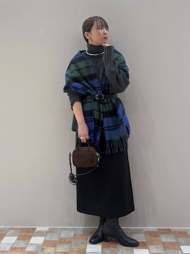 「アイテム（チョーカー）」を使った、byumemotoさん（レディース・160cm・30代）の秋コーディネート