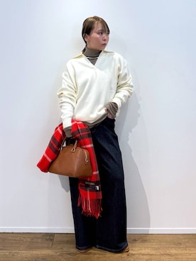 「アイテム（チョーカー）」を使った、byumemotoさん（レディース・160cm・20代）の秋コーディネート