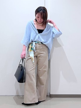 「アイテム（アクセサリー）」を使った、byumemotoさん（レディース・160cm）の春コーディネート