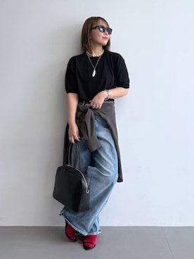 「アイテム（バングル/リストバンド）」を使った、byumemotoさん（レディース・160cm・30代）の夏コーディネート