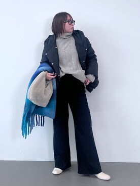 「アイテム（ダウンジャケット/コート）」を使った、byumemotoさん（レディース・160cm・20代）の秋コーディネート