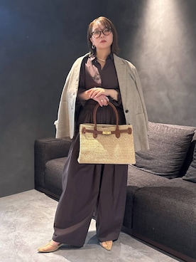 「BARNYARDSTORM（バンヤードストーム）のアイテム（シャツ/ブラウス）」を使った、byumemotoさん（レディース・160cm）の冬コーディネート