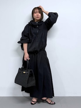 「BARNYARDSTORM（バンヤードストーム）のBARNYARDSTORM / ナローチョーカー 【『VERY』YouTube紹介アイテム】（チョーカー、シルバー系）」を使った、byumemotoさん（レディース・160cm）の春コーディネート