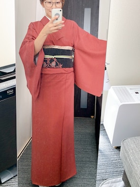 「アイテム（水着/着物・浴衣）」を使った、sakanaeeさん（レディース・155cm）の秋コーディネート