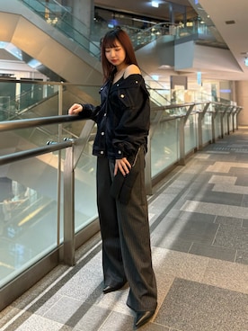 「ALLSAINTS（オールセインツ）のアイテム（ジャケット/アウター）」を使った、Natsuさん（レディース・159cm）の夏コーディネート