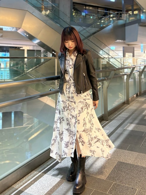 登場! ALLSAINTS（オールセインツ）の「SKYE FLORAL ASYMMETRIC HEM ジャケット・アウター