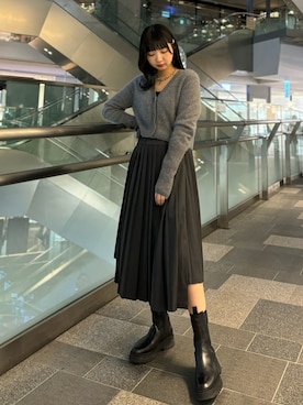 「ALLSAINTS（オールセインツ）のアイテム」を使った、Natsuさん（レディース・159cm）の秋コーディネート