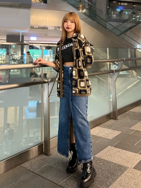 「ALLSAINTS（オールセインツ）のアイテム」を使った、Natsuさん（骨格ウェーブ・レディース・159cm）の夏コーディネート