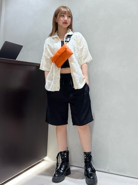 「ALLSAINTS（オールセインツ）のアイテム」を使った、Natsuさん（骨格ウェーブ・レディース・159cm）の夏コーディネート