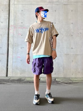 「アイテム（トートバッグ）」を使った、ホンマヨさん（メンズ・175cm）の夏コーディネート