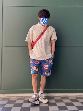 「アイテム（ブレスレット）」を使った、ホンマヨさん（メンズ・175cm）の夏コーディネート