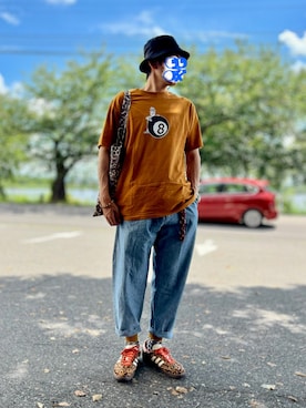 「アイテム（ソックス/靴下）」を使った、ホンマヨさん（メンズ・175cm・40代）の夏コーディネート
