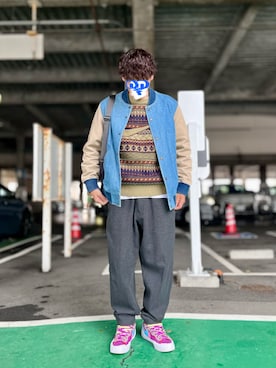 「NIKE(ナイキ)のアイテム(トップス)」を使った、ホンマヨさん(メンズ・175cm)の冬コーディネート