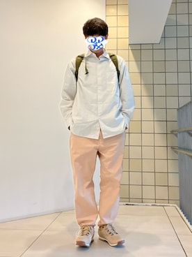 「BRIEFING（ブリーフィング）のアイテム（バッグ）」を使った、ホンマヨさん（メンズ・175cm）の秋コーディネート