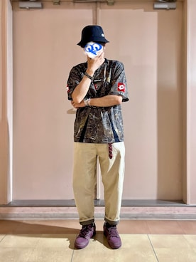 「アイテム（レッグウェア）」を使った、ホンマヨさん（メンズ・175cm）の秋コーディネート