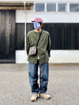 「アイテム（シャツ/ブラウス）」を使った、ホンマヨさん（メンズ・175cm）の秋コーディネート