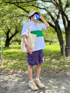「アイテム（レッグウェア）」を使った、ホンマヨさん（メンズ・175cm）の秋コーディネート