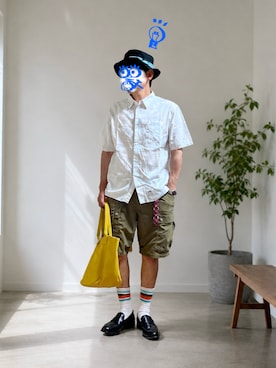 「アイテム（トップス）」を使った、ホンマヨさん（メンズ・175cm）の夏コーディネート