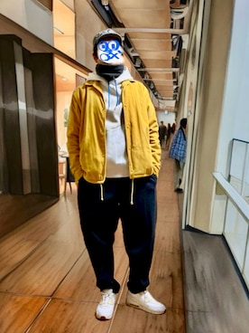 「Jackman（ジャックマン）のアイテム」を使った、ホンマヨさん（メンズ・175cm）の冬コーディネート